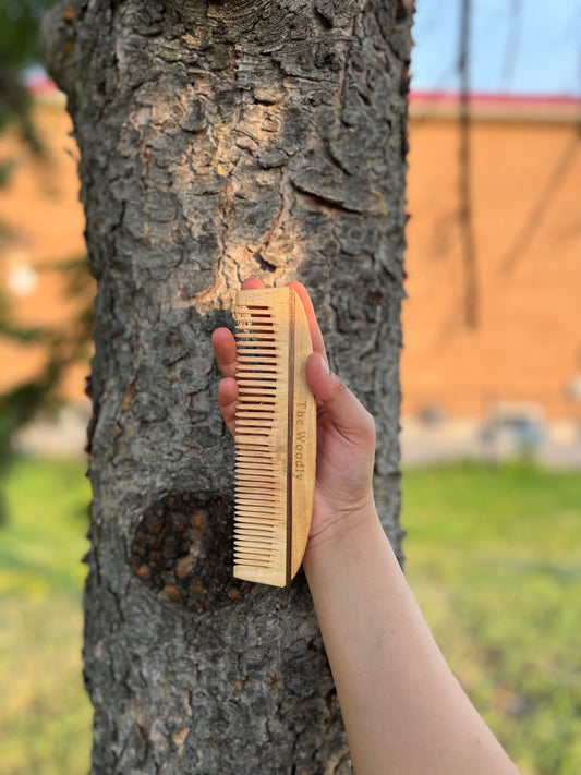 Ruby Radiance Oil-Infused Neem Wood Comb