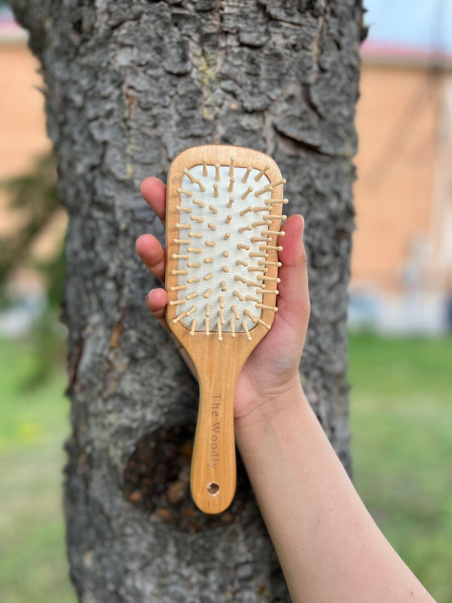 The Woodly Wooden Paddle Brush