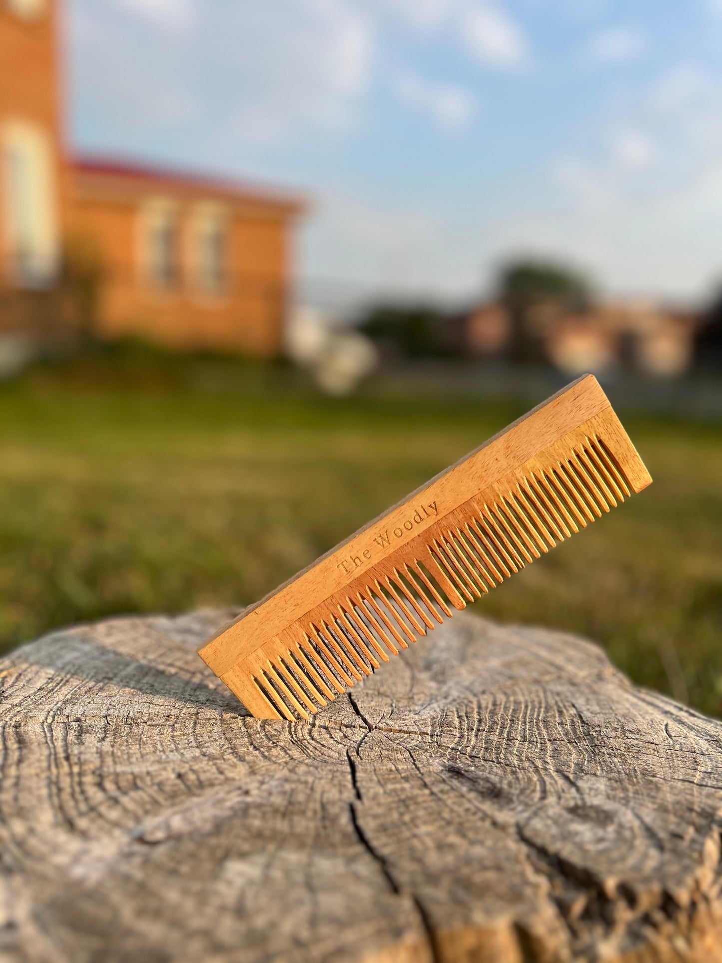 LILY Wooden Comb – Handcrafted Dual-Sided Neem Wood Comb