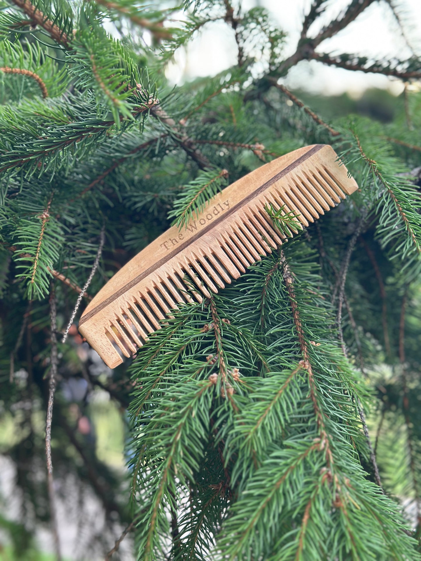 Ruby Radiance Oil-Infused Neem Wood Comb