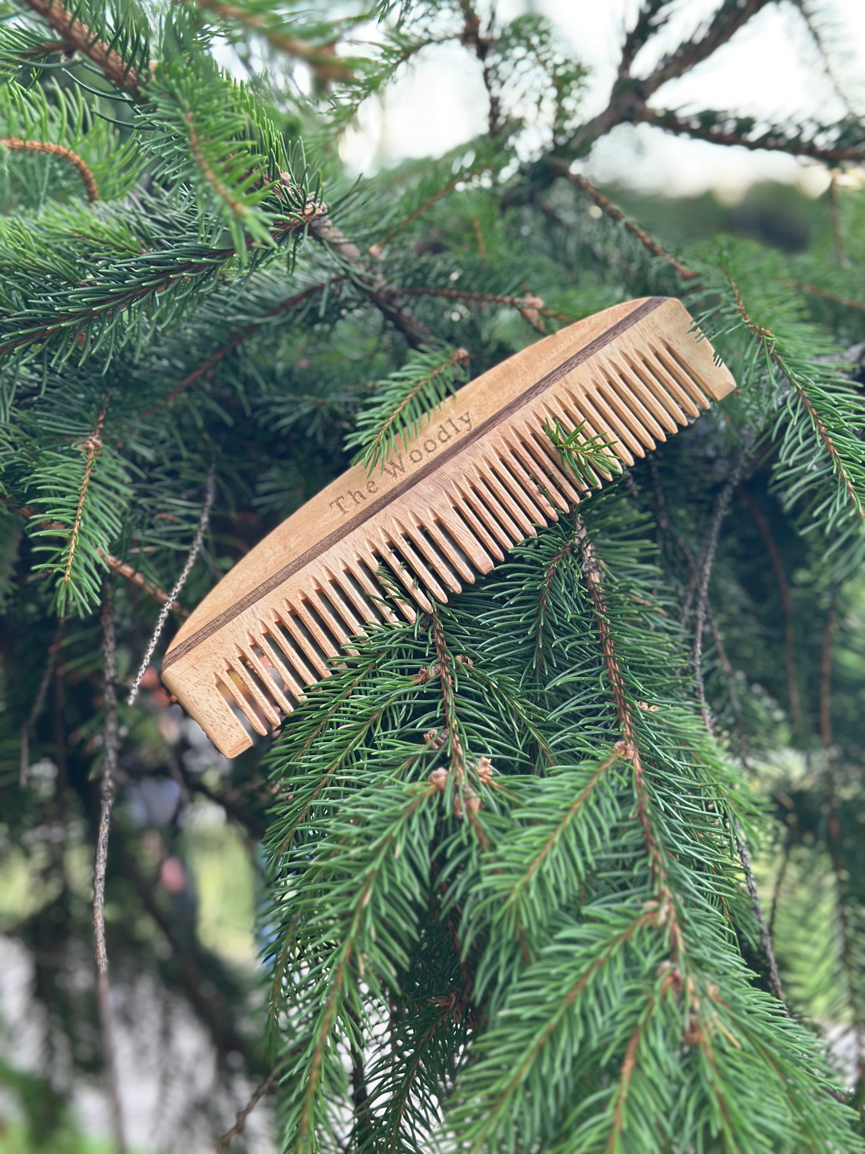 Ruby Radiance Oil-Infused Neem Wood Comb