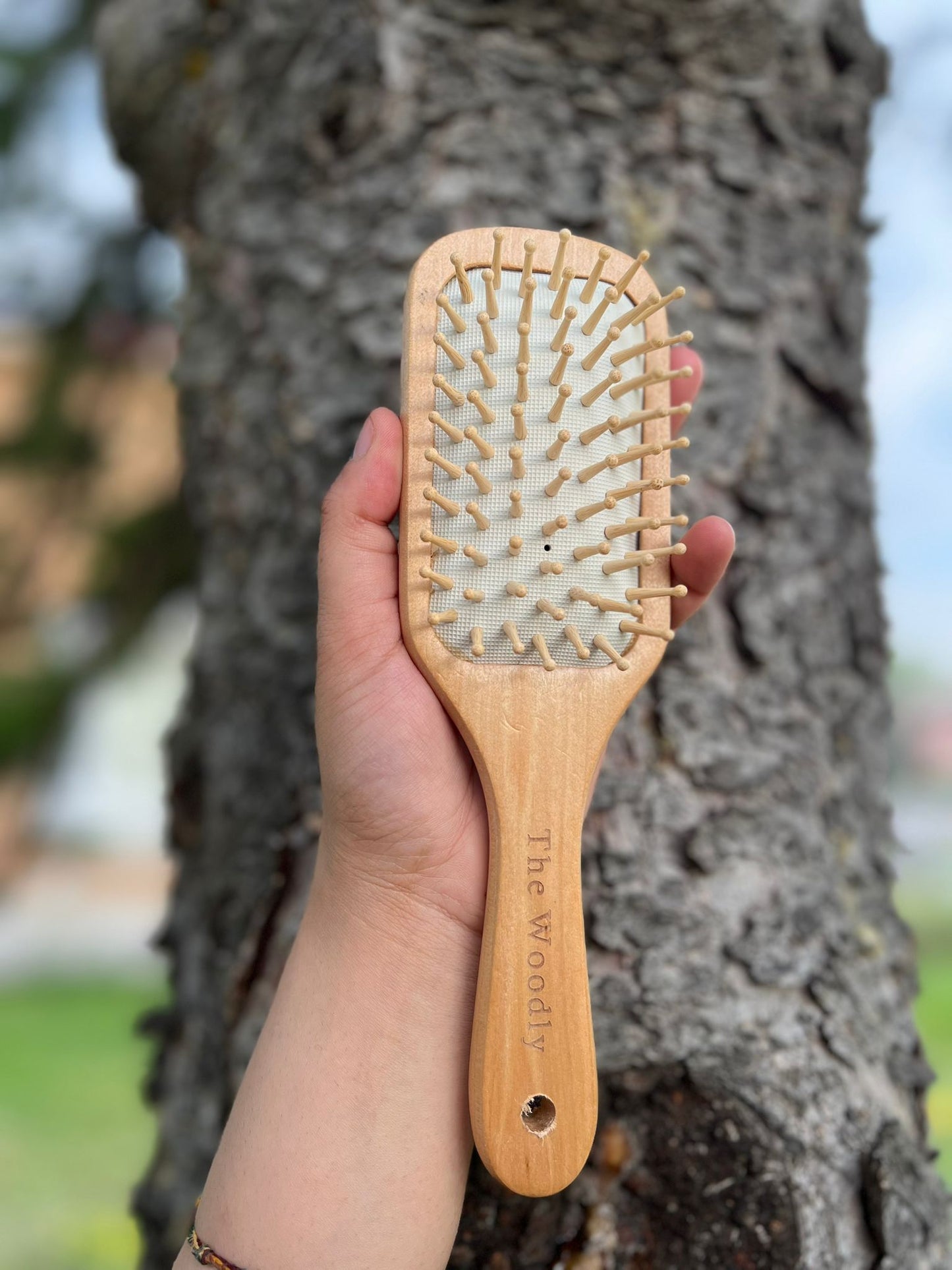 The Woodly Wooden Paddle Brush